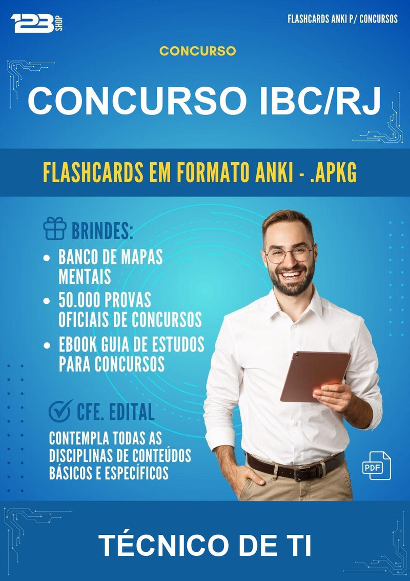 Flashcards Anki para o Concurso Ibc/RJ para Técnico de Ti - 600 Flashcards