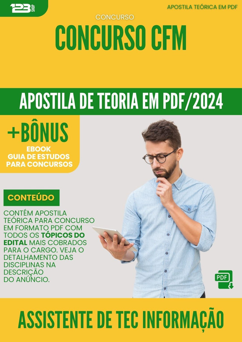 Apostila Teórica para Concurso Assistente de Tecnologia da Informação Concurso CFM 2024