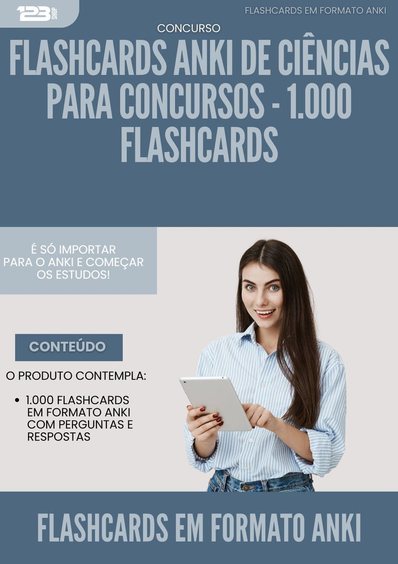 Flashcards Anki de Ciências para Concursos - 1.000 Flashcards