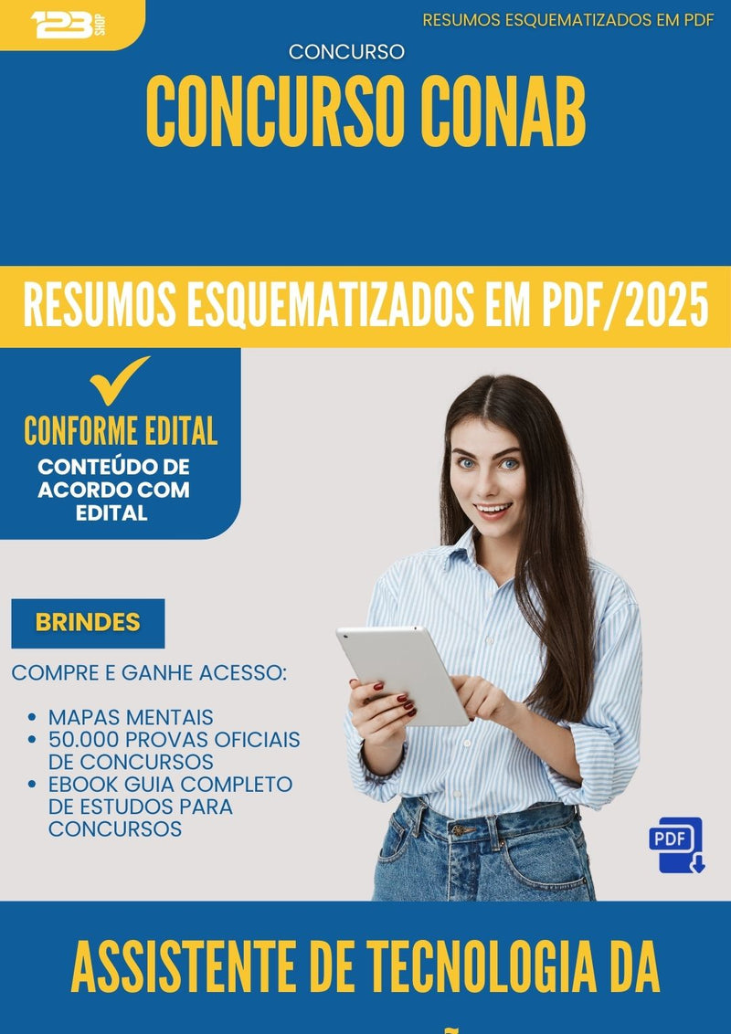 Resumos Esquematizados para Concurso Assistente De Tecnologia Da Informacao Conab 2025 - Conteúdo de Acordo com Edital