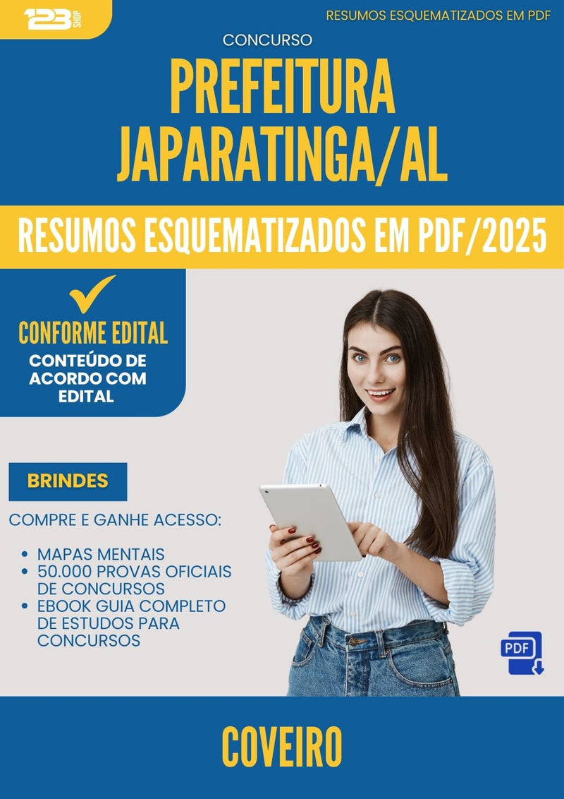 Resumos Esquematizados para Concurso Coveiro da Prefeitura Japaratinga Al 2025 - Conteúdo de Acordo com Edital