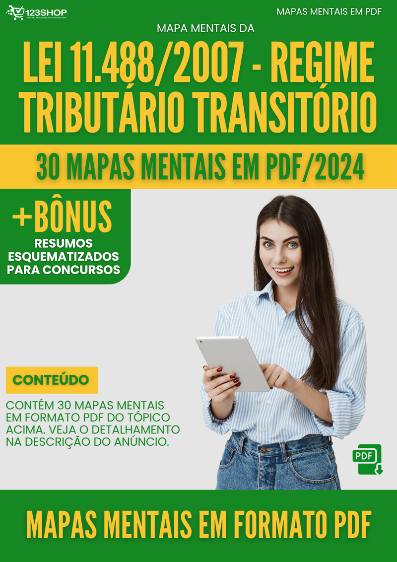Mapas Mentais da Lei 11.488/2007 - Regime Tributário Transitório