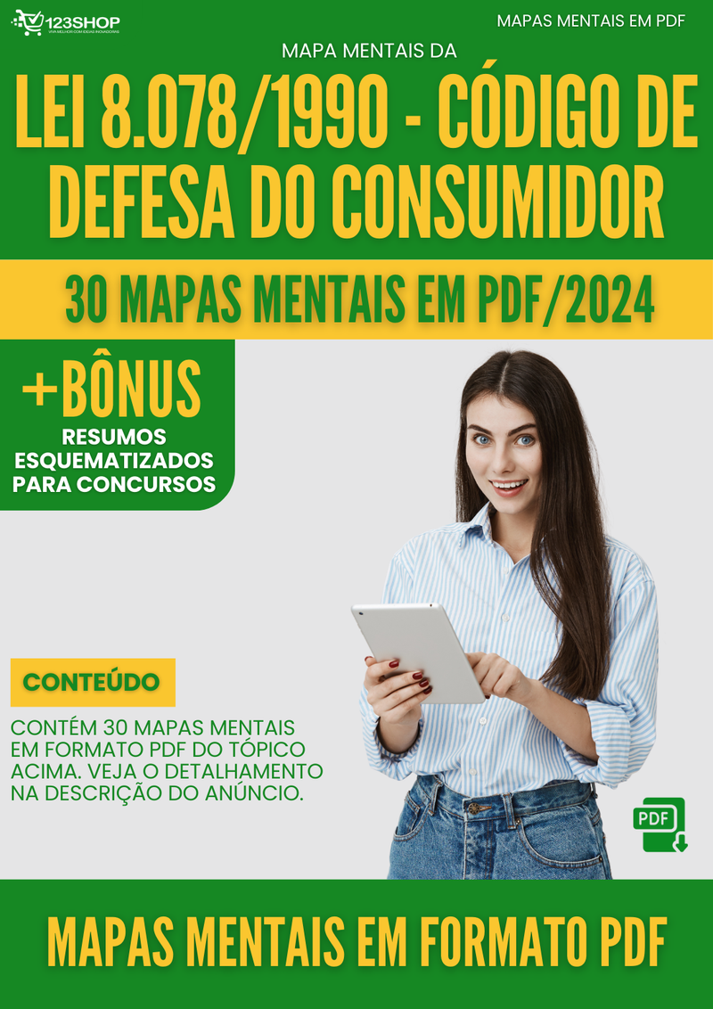 Mapas Mentais da Lei 8.078/1990 - Código De Defesa Do Consumidor