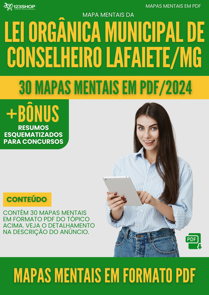 Mapas Mentais da Lei Orgânica Municipal De Conselheiro Lafaiete/Mg