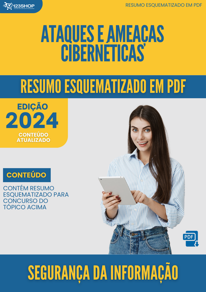 Resumo Esquematizado de Segurança Da Informação Sobre Ataques E Ameaças Cibernéticas para Concursos