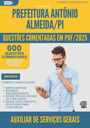 1000 Questões Comentadas para Concurso Auxiliar De Servicos Gerais da Prefeitura Antonio Almeida Pi 2025 - 600 Questões