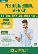 1000 Questões Comentadas para Concurso Fiscal Sanitario da Prefeitura Biritiba Mirim Sp 2025 - 800 Questões
