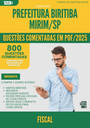 1000 Questões Comentadas para Concurso Fiscal da Prefeitura Biritiba Mirim Sp 2025 - 800 Questões