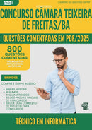 1000 Questões Comentadas para Concurso Tecnico Em Informatica Camara da Prefeitura Teixeira De Freitas Ba 2025 - 800 Questões