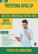 1000 Questões Comentadas para Concurso Tecnico Em Laboratorio da Prefeitura Apiai Sp 2025 - 800 Questões