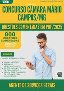 1000 Questões Comentadas para Concurso Agente De Servicos Gerais Camara da Prefeitura Mario Campos Mg 2025 - 800 Questões
