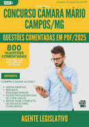 1000 Questões Comentadas para Concurso Agente Legislativo Camara da Prefeitura Mario Campos Mg 2025 - 800 Questões