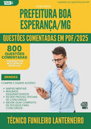 1000 Questões Comentadas para Concurso Tecnico Funileiro Lanterneiro da Prefeitura Boa Esperanca Mg 2025 - 800 Questões