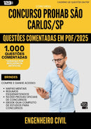 1000 Questões Comentadas para Concurso Engenheiro Civil Prohab da Prefeitura Sao Carlos Sp 2025 - 1000 Questões