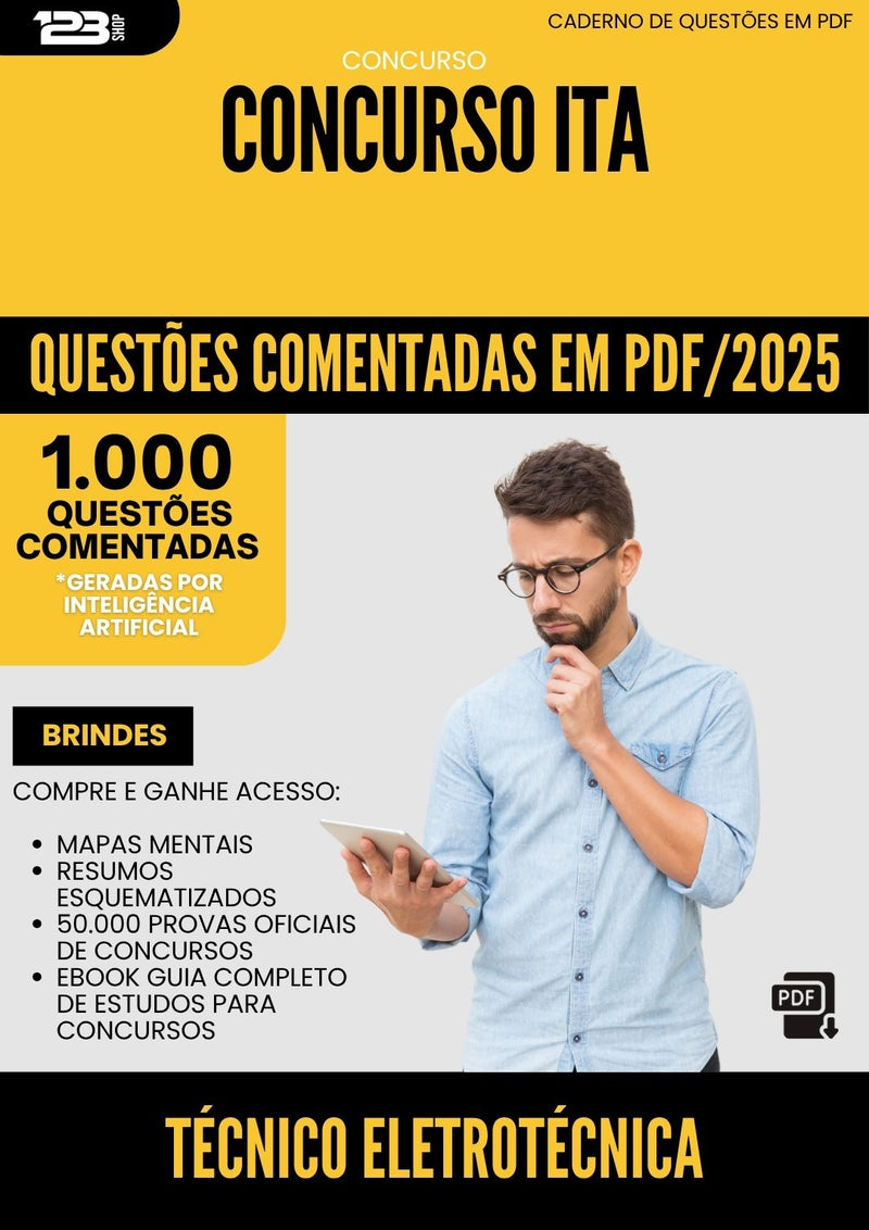 1000 Questões Comentadas para Concurso Tecnico Eletrotecnica da Prefeitura Ita 2025 - 1000 Questões