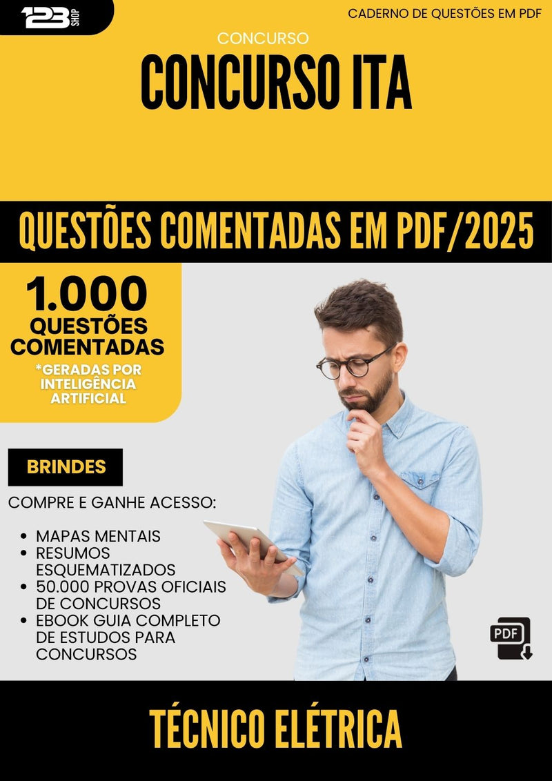 1000 Questões Comentadas para Concurso Tecnico Eletrica da Prefeitura Ita 2025 - 1000 Questões