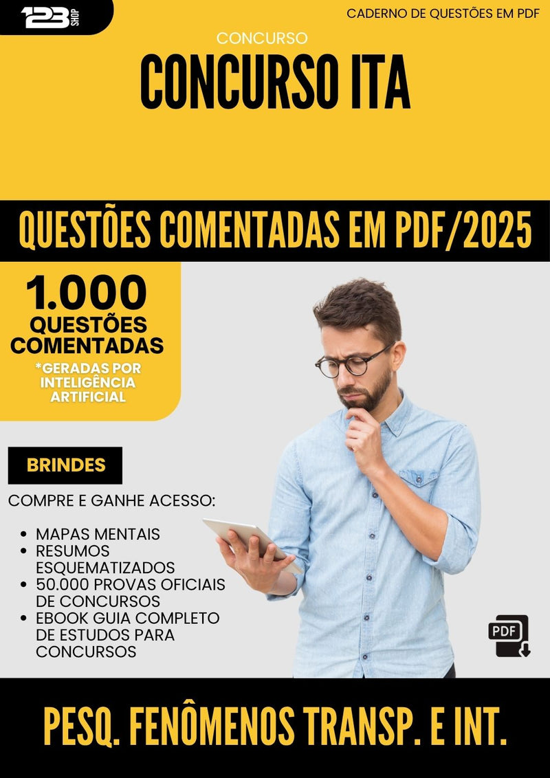 1000 Questões Comentadas para Concurso Pesquisador Fenomenos De Transporte E Inteligencia Computacional Na Area Ambiental da Prefeitura Ita 2025 - 1000 Questões