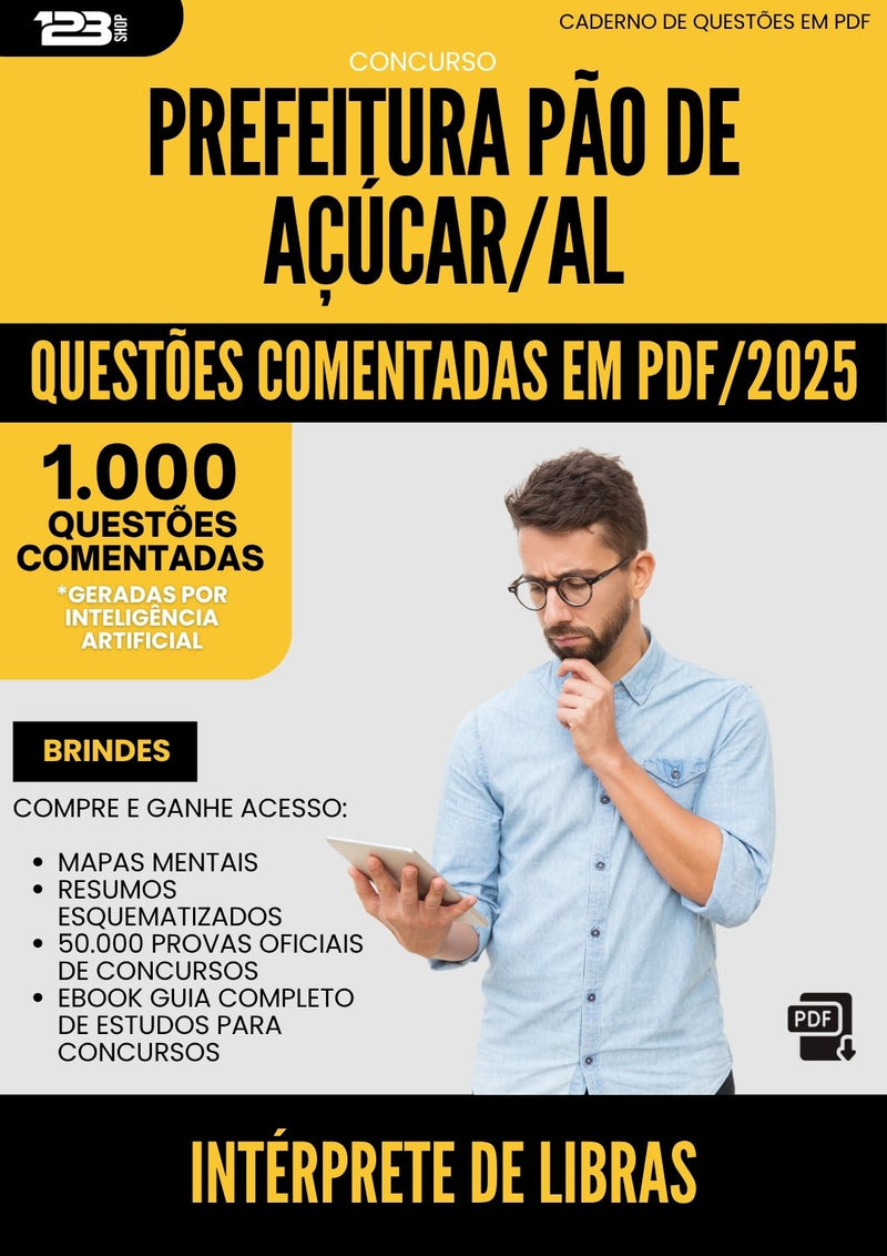 1000 Questões Comentadas para Concurso Interprete De Libras da Prefeitura Pao De Acucar Al 2025 - 1000 Questões
