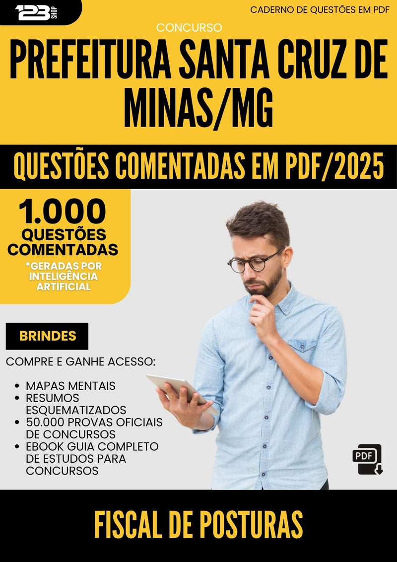 1000 Questões Comentadas para Concurso Fiscal De Posturas Santa da Prefeitura Cruz De Minas Mg 2025 - 1000 Questões