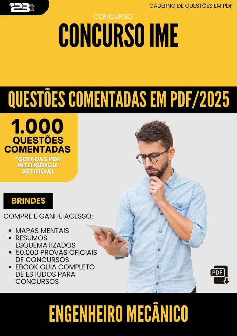 1000 Questões Comentadas para Concurso Engenheiro Mecanico Ime 2025 - 1000 Questões
