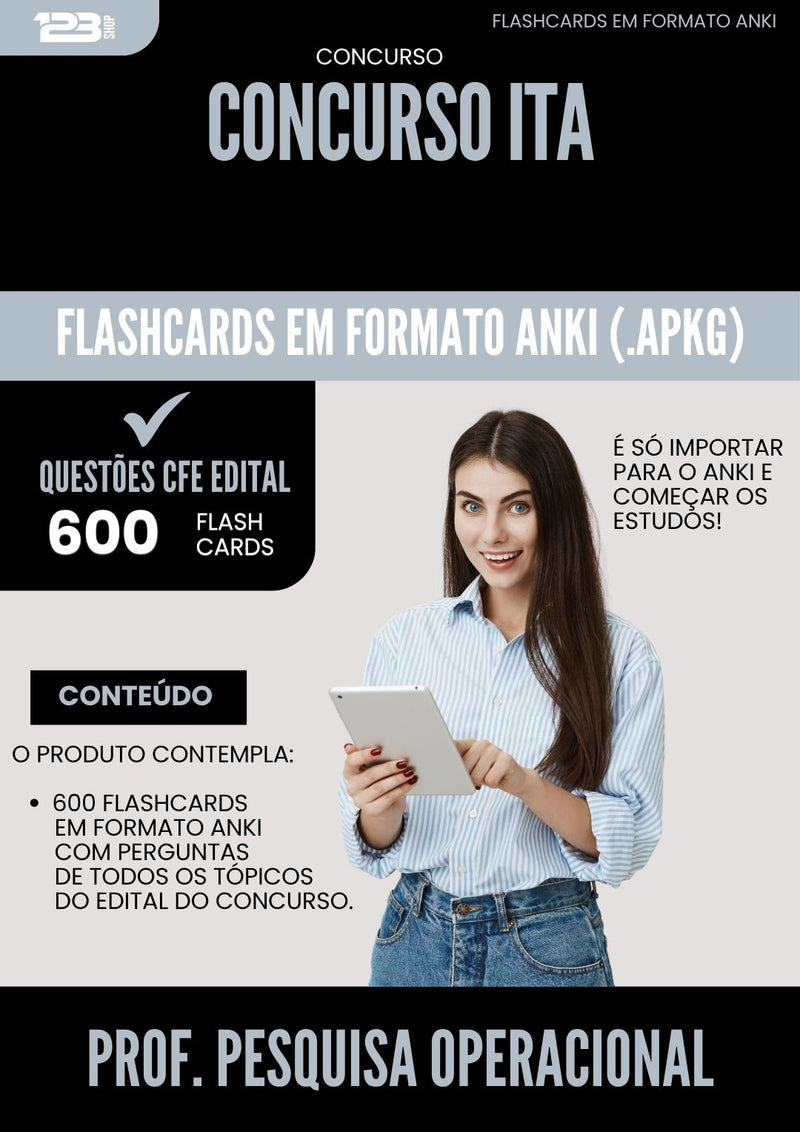 Flashcards para Concurso Professor Pesquisa Operacional da Prefeitura Ita 2025 - 600 Flashcards de Acordo com Edital