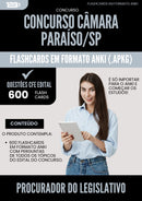 Flashcards para Concurso Procurador Do Legislativo Camara da Prefeitura Paraiso Sp 2025 - 600 Flashcards de Acordo com Edital