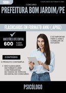 Flashcards para Concurso Apostila Psicologo da Prefeitura Bom Jardim Pe 2025 - 600 Flashcards de Acordo com Edital