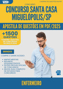Apostila de Questões para Concurso Enfermeiro Santa Casa Misericordia da Prefeitura Miguelopolis Sp 2025 - Mais de 1.500 Questões