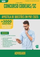 Apostila de Questões para Concurso Advogado Codejas Sc 2025 - Mais de 3.000 Questões