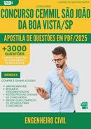 Apostila de Questões para Concurso Engenheiro Civil Cemmil Sao Joao da Prefeitura Boa Vista Sp 2025 - Mais de 3.000 Questões