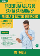 Apostila de Questões para Concurso Motorista da Prefeitura Aguas De Santa Barbara Sp 2025 - Mais de 3.000 Questões