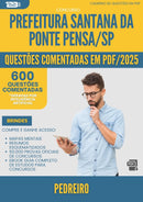1000 Questões Comentadas para Concurso Pedreiro da Prefeitura Santana Da Ponte Pensa Sp 2025 - 600 Questões