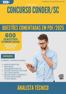 1000 Questões Comentadas para Concurso Analista Tecnico Conder Sc 2025 - 600 Questões