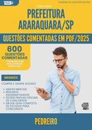 1000 Questões Comentadas para Concurso Pedreiro da Prefeitura Araraquara Sp 2025 - 600 Questões