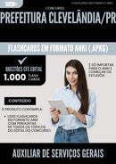 Flashcards para Concurso Auxiliar De Servicos Gerais da Prefeitura Clevelandia Pr 2025 - 1000 Flashcards de Acordo com Edital