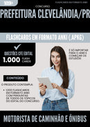 Flashcards para Concurso Motorista De Caminhao E Onibus da Prefeitura Clevelandia Pr 2025 - 1000 Flashcards de Acordo com Edital