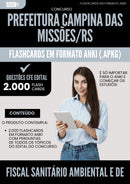 Flashcards para Concurso Fiscal Sanitario Ambiental E De Obras da Prefeitura Campina Das Missoes Rs 2025 - 2000 Flashcards de Acordo com Edital