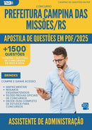 Apostila de Questões para Concurso Assistente De Administracao da Prefeitura Campina Das Missoes Rs 2025 - Mais de 1.500 Questões