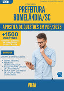 Apostila de Questões para Concurso Vigia da Prefeitura Romelandia Sc 2025 - Mais de 1.500 Questões