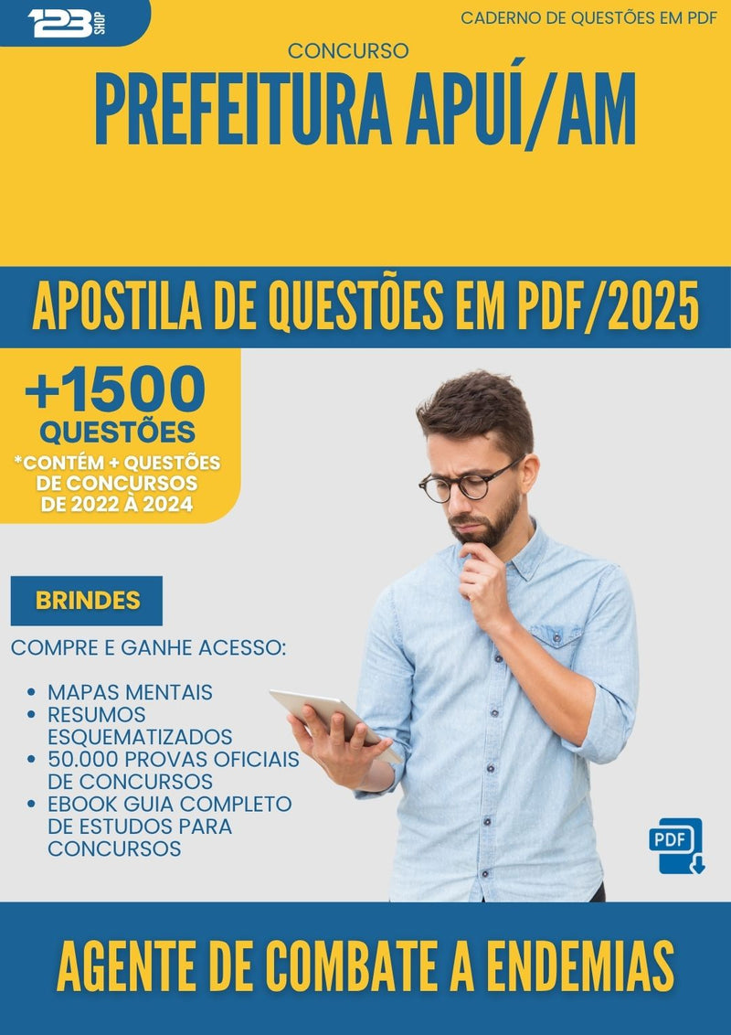 Apostila de Questões para Concurso Agente Combate A Endemias da Prefeitura Apui Am 2025 - Mais de 1.500 Questões
