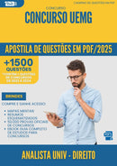 Apostila de Questões para Concurso Analista Universitario Direito Uemg 2025 - Mais de 1.500 Questões