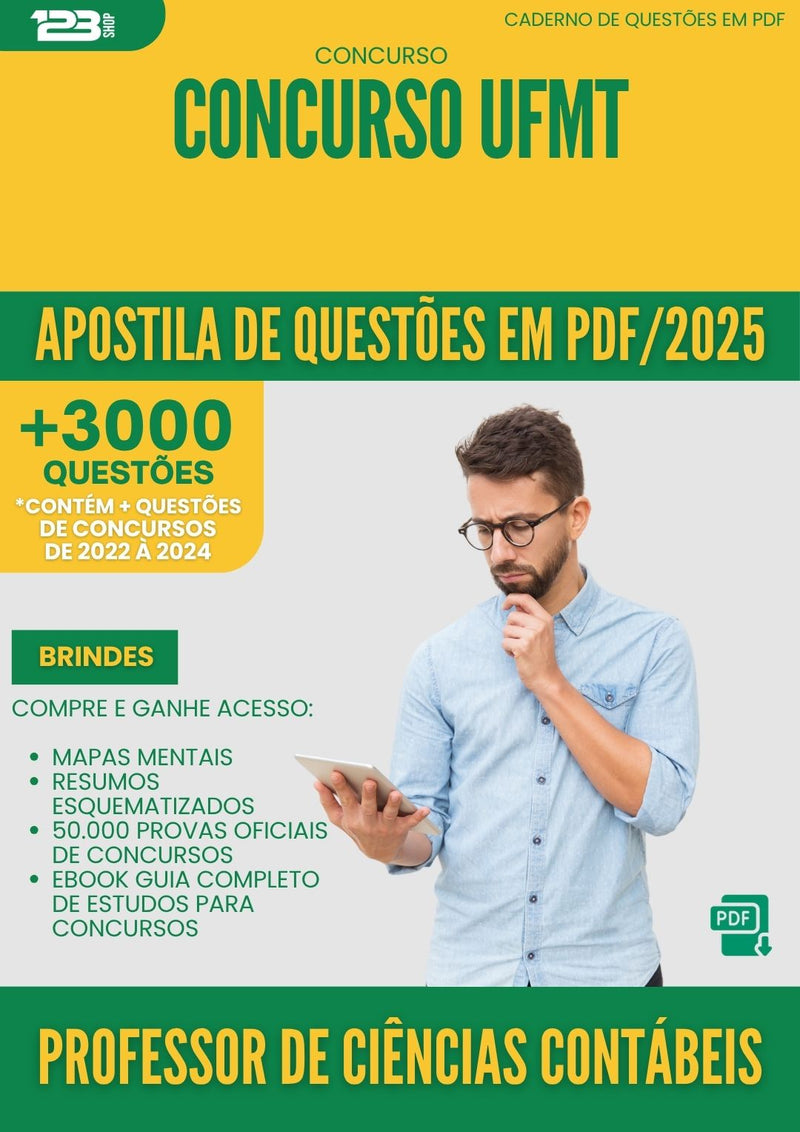 Apostila de Questões para Concurso Professor De Ciencias Contabeis Ufmt 2025 - Mais de 3.000 Questões