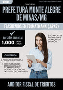 Flashcards para Concurso Auditor Fiscal De Tributos Monte da Prefeitura Alegre De Minas Mg 2025 - 1000 Flashcards de Acordo com Edital