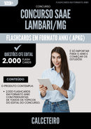 Flashcards para Concurso Calceteiro Saae da Prefeitura Lambari Mg 2025 - 2000 Flashcards de Acordo com Edital