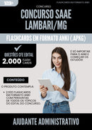 Flashcards para Concurso Ajudante Administrativo Saae da Prefeitura Lambari Mg 2025 - 2000 Flashcards de Acordo com Edital