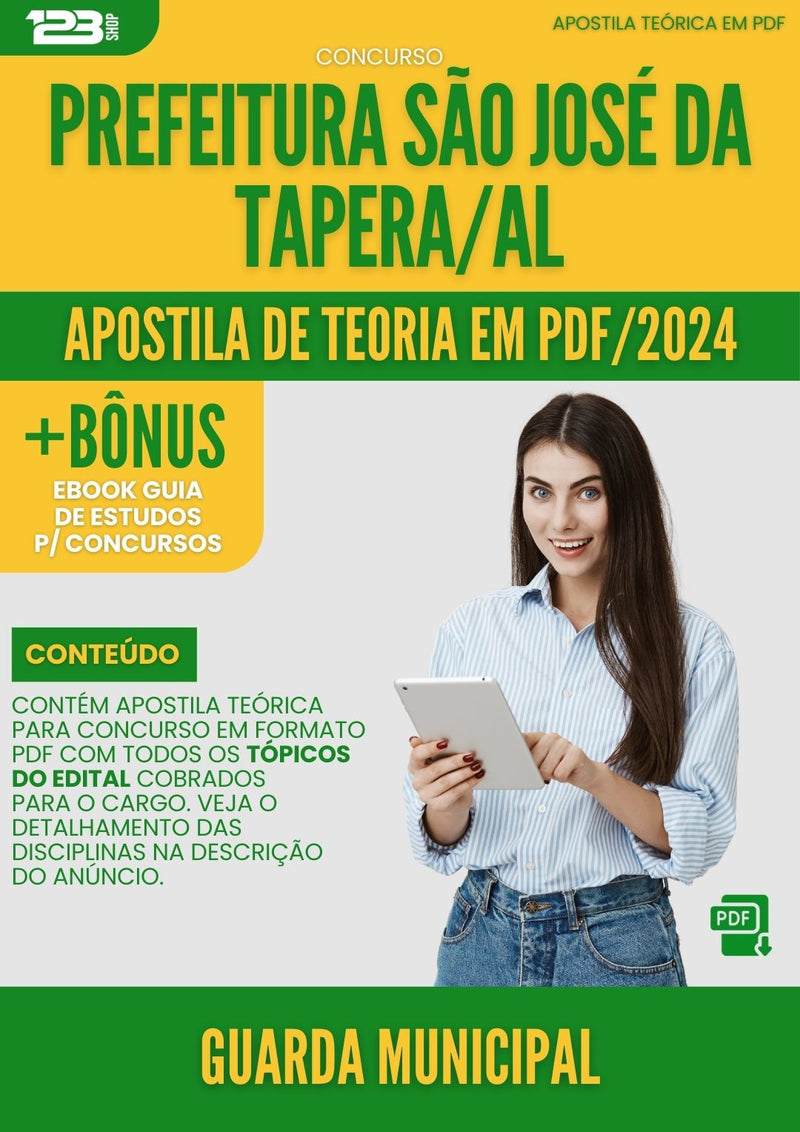 Apostila Teórica para Concurso Prefeitura São José da Tapera AL 2024 Guarda Municipal