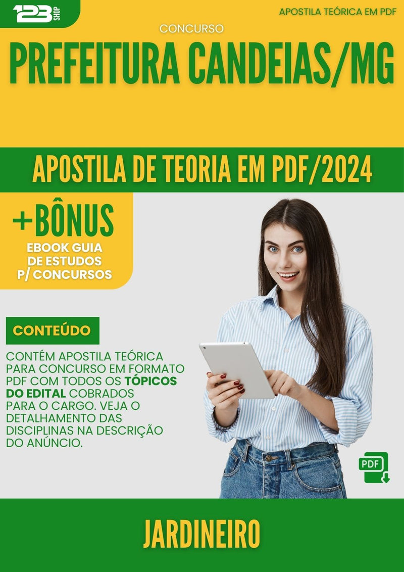 Apostila Teórica para Concurso Jardineiro Prefeitura Candeias MG 2024