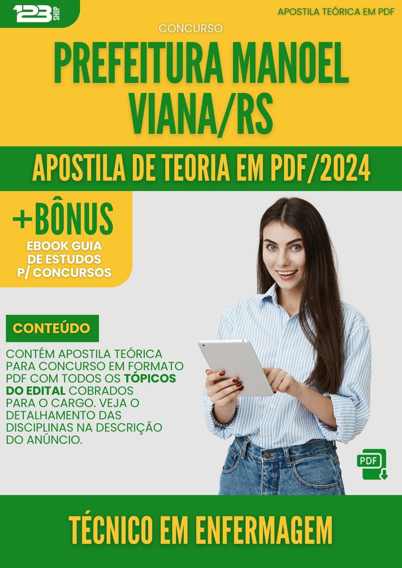 Apostila Teórica para Concurso Técnico em Enfermagem Manoel Viana RS 2024