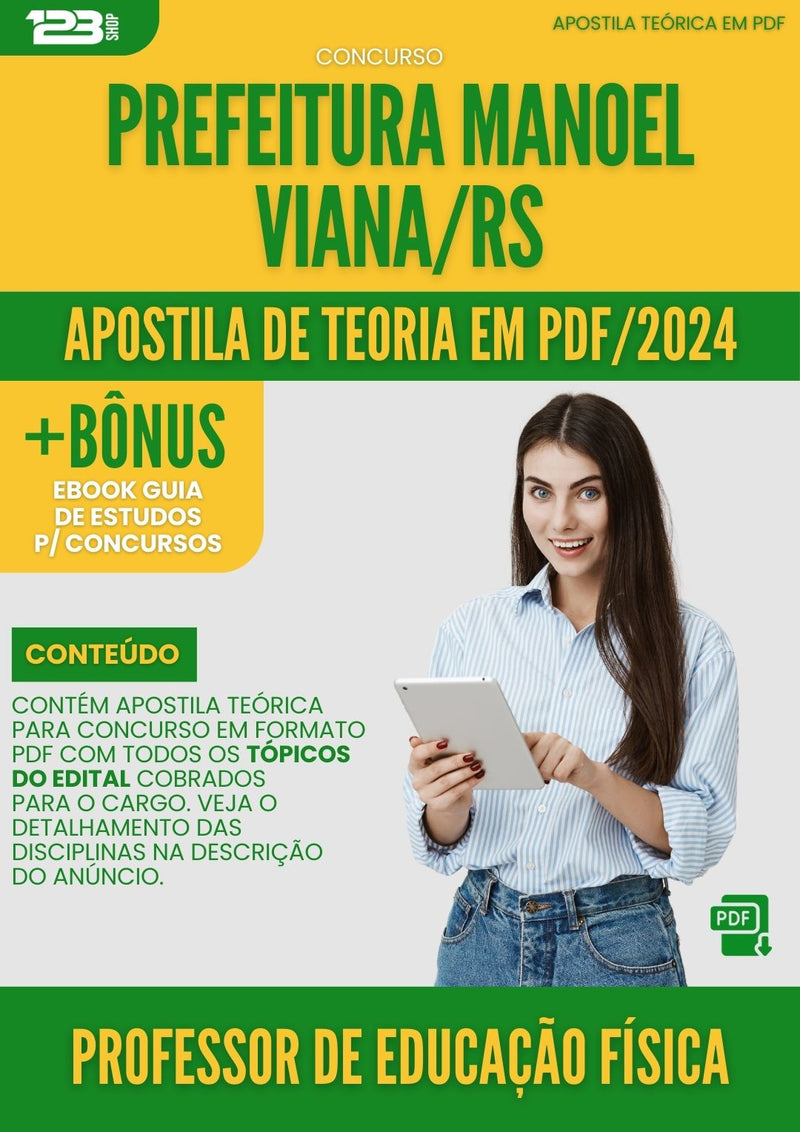 Apostila Teórica para Concurso Professor de Educação Física Manoel Viana RS 2024