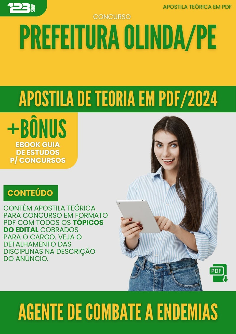 Apostila Teórica para Concurso Prefeitura Olinda PE 2024 Agente De Combate A Endemias